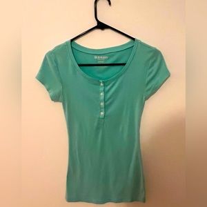 OLD NAVY Scoop Neck Short Sleeve Button Tee